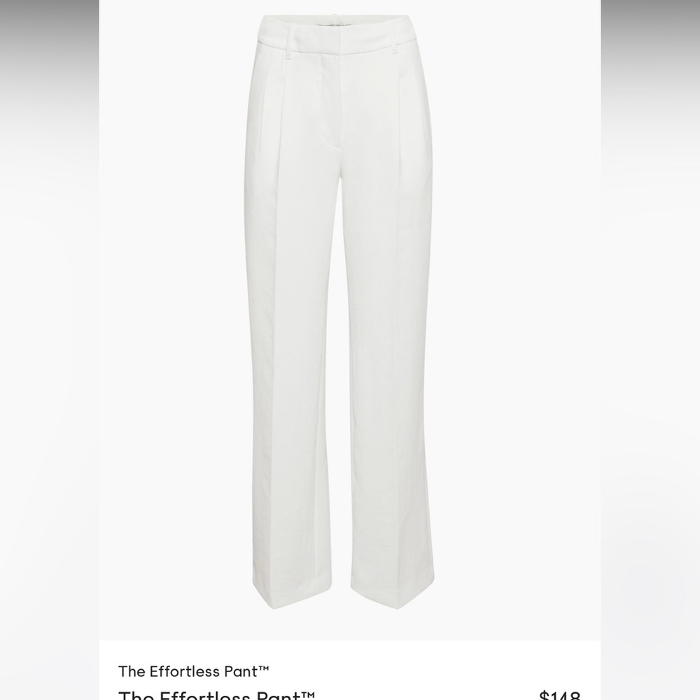 Aritzia effortless pant in white size 0 short